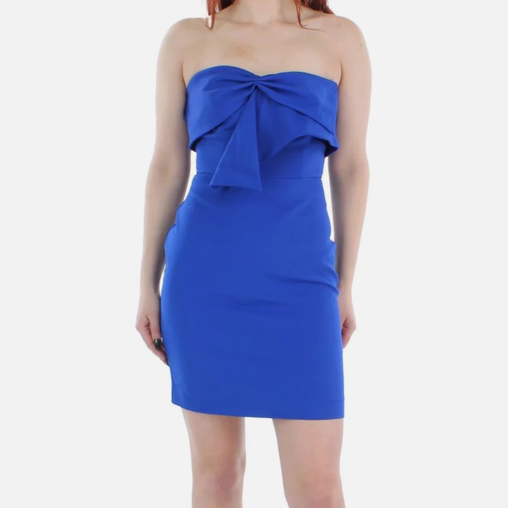 Sam Edelman Cobalt Bow Front Sheath Dress